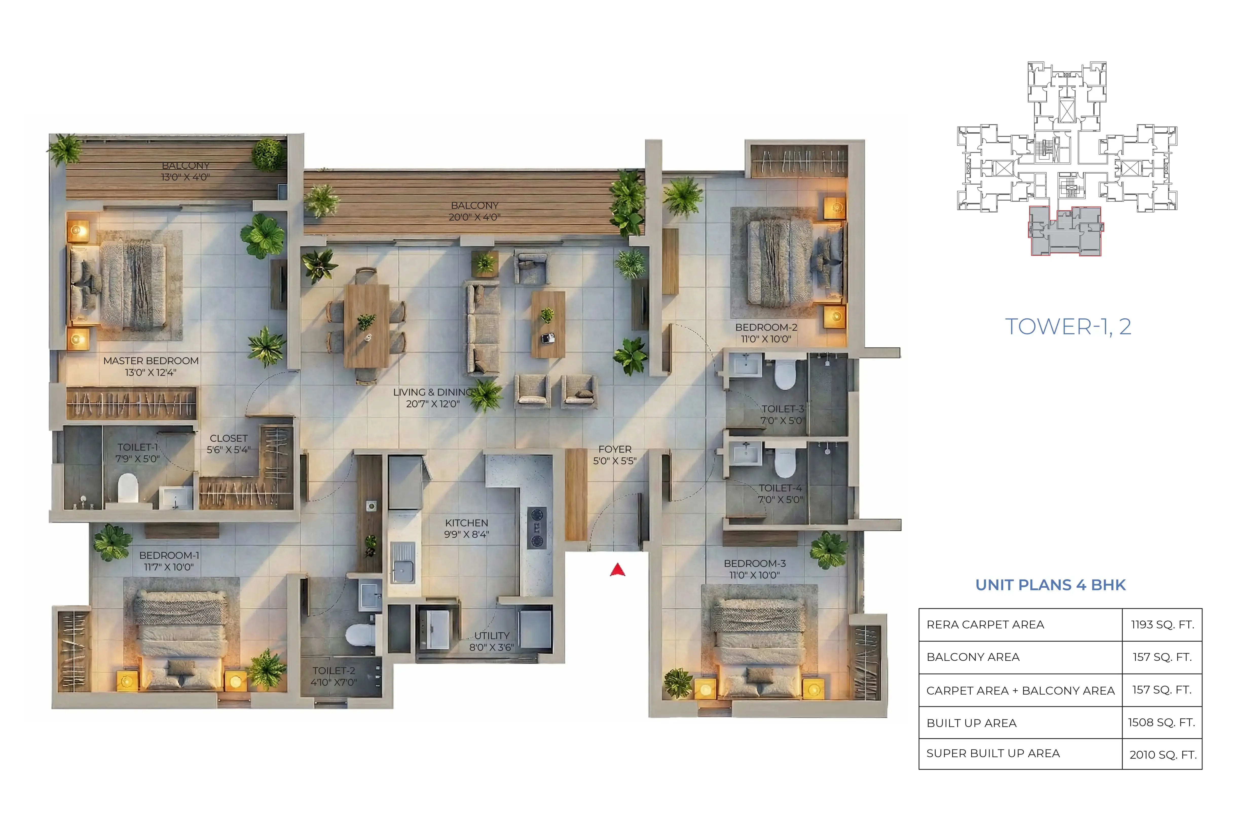 4 BHK Plan