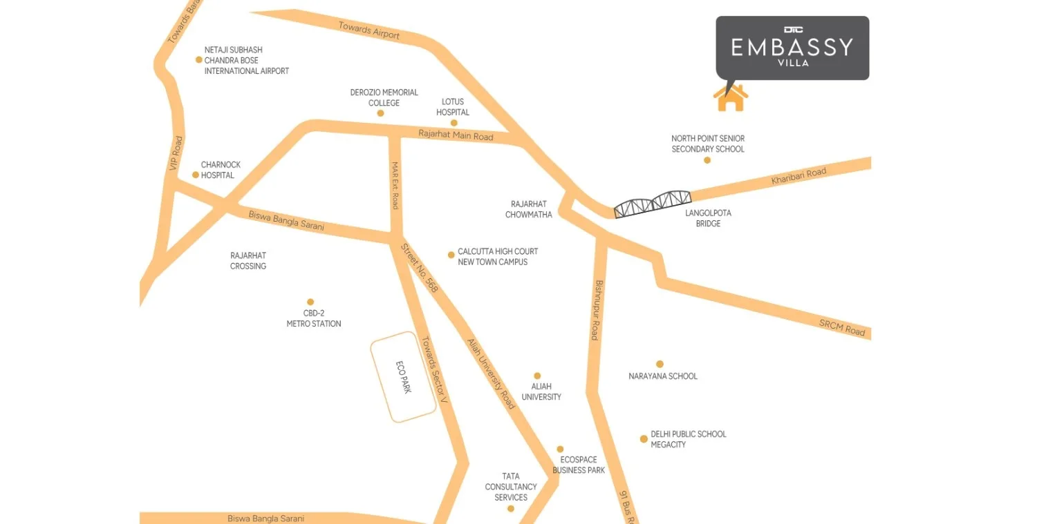 DTC Embassy Villa Location Map